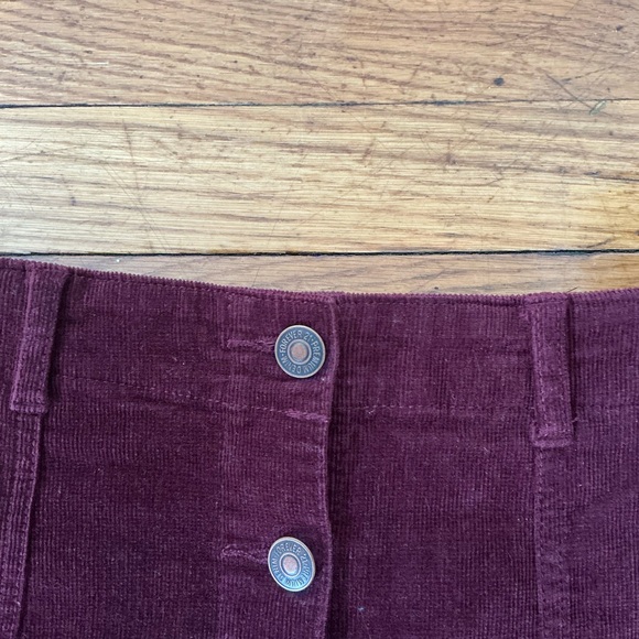 Forever 21 - Women's Burgundy Corduroy Skirt - Picture 3 of 7